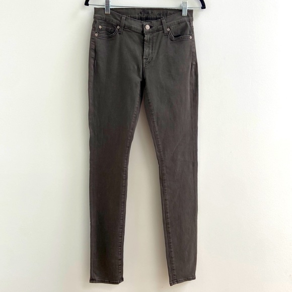 NWOT 7 for all Mankind Olive/Gray Jean - Picture 1 of 10